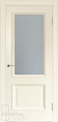 Межкомнатная дверь эмаль аворио Potential doors 232 стекло Сатинато