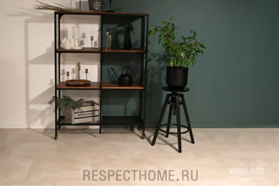 Клеевая кварц-виниловая плитка VINILAM Бетон белый 2,5х475х950 (4,513м2)