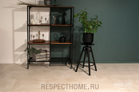 Клеевая кварц-виниловая плитка VINILAM Бетон белый 2,5х475х950 (4,513м2)