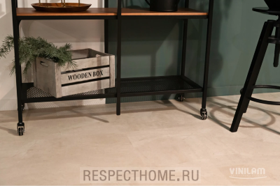 Клеевая кварц-виниловая плитка VINILAM Бетон белый 2,5х475х950 (4,513м2)
