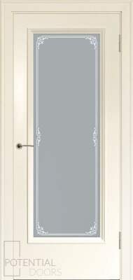 Межкомнатная дверь эмаль аворио Potential doors 231 стекло Милора