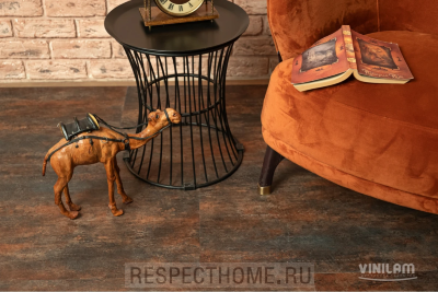 Клеевая кварц-виниловая плитка VINILAM Керамическая сталь 2,5х475х950 (4,513м2)