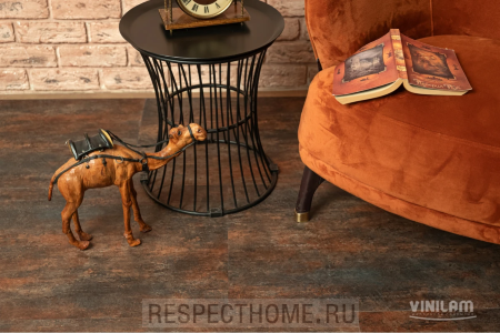 Клеевая кварц-виниловая плитка VINILAM Керамическая сталь 2,5х475х950 (4,513м2)