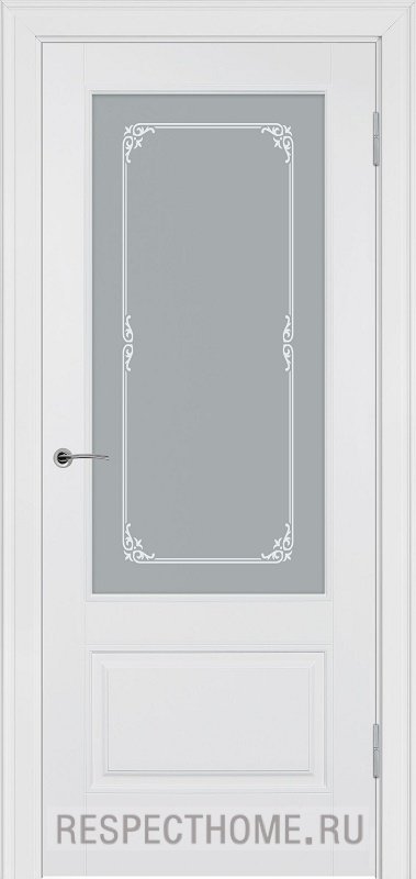 Межкомнатная дверь эмаль белая Potential doors 222 Стекло Милора