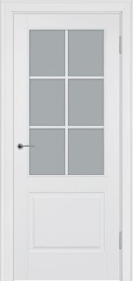 Межкомнатная дверь эмаль белая Potential doors 222.1 Стекло сатинато