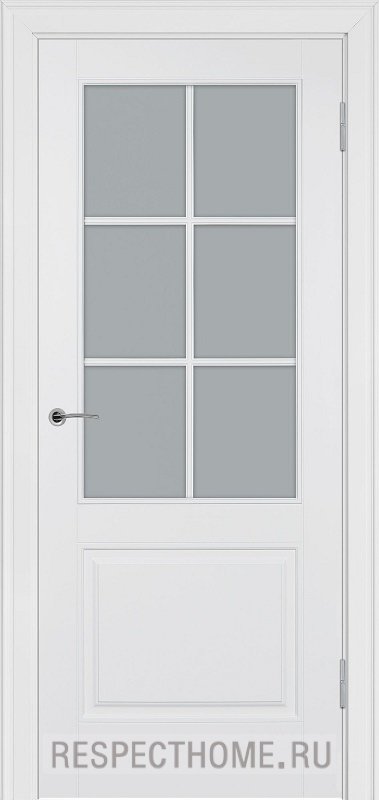 Межкомнатная дверь эмаль белая Potential doors 222.1 Стекло сатинато