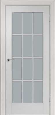 Межкомнатная дверь эмаль светло-серая Potential doors 221.2 Стекло сатинато