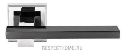 Дверные ручки MORELLI Shape MH-38 SN/BN-S Белый никель/чёрный никель