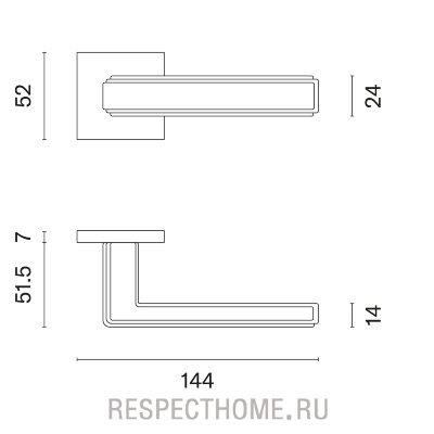 Дверная ручка Aprile Raflesia Q PREMIUM COLLECTION хром полированный, хром матовый, черный