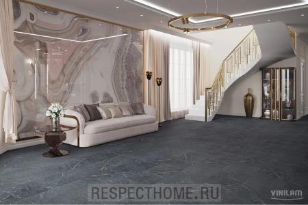 Клеевая кварц-виниловая плитка VINILAM Ионический мрамор 2,5х475х950 (4,513м2)