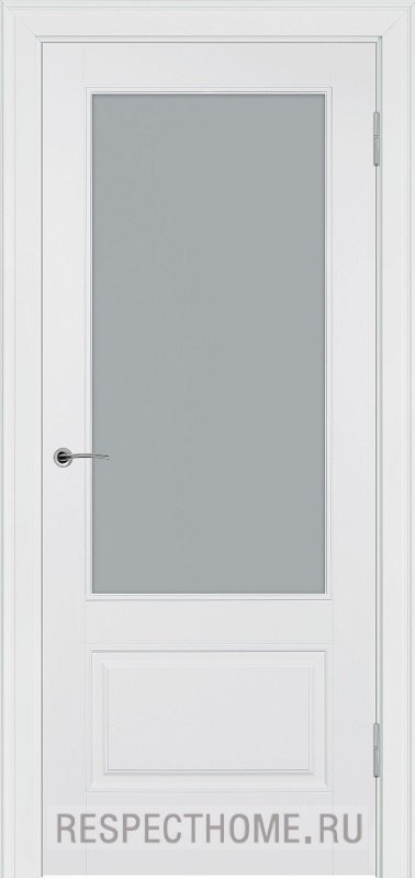 Межкомнатная дверь эмаль белая Potential doors 224 Стекло сатинато