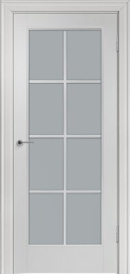 Межкомнатная дверь эмаль светло-серая Potential doors 221.1 Стекло сатинато