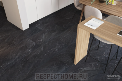 Клеевая кварц-виниловая плитка VINILAM Неаполитанский черный 2,5х475х950 (4,513м2)
