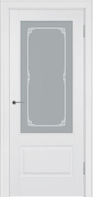 Межкомнатная дверь эмаль белая Potential doors 224 Стекло Милора