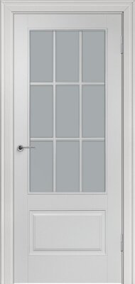 Межкомнатная дверь эмаль светло-серая Potential doors 224.2 Стекло сатинато