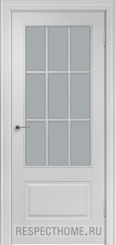 Межкомнатная дверь эмаль светло-серая Potential doors 224.2 Стекло сатинато