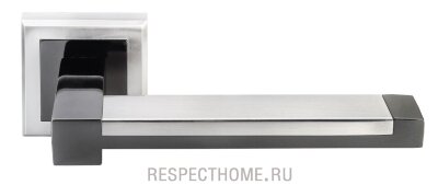 Дверные ручки MORELLI Sanibell MH-39 SN/BN-S Белый никель/чёрный никель