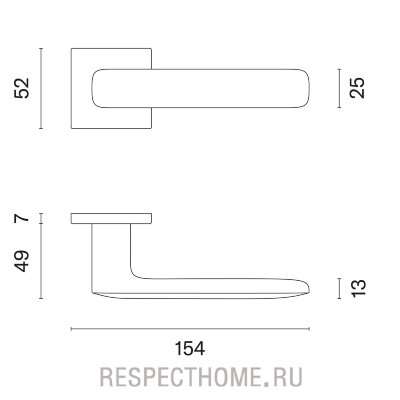 Дверная ручка Aprile Stella Q PREMIUM COLLECTION хром полированный, хром матовый, черный