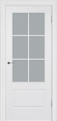 Межкомнатная дверь эмаль белая Potential doors 224.1 Стекло сатинато