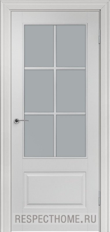 Межкомнатная дверь эмаль светло-серая Potential doors 224.1 Стекло сатинато
