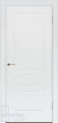Межкомнатная дверь эмаль белая Potential doors 203 ДГ