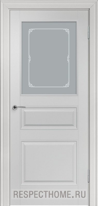 Межкомнатная дверь эмаль светло-серая Potential doors 223 Стекло Милора
