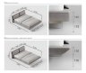 Кровать Cascate, модель Adda, спальное место 1600*2000мм, изножье металлическое высокое