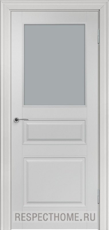 Межкомнатная дверь эмаль светло-серая Potential doors 223 Стекло сатинато