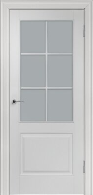 Межкомнатная дверь эмаль светло-серая Potential doors 222.2 Стекло сатинато