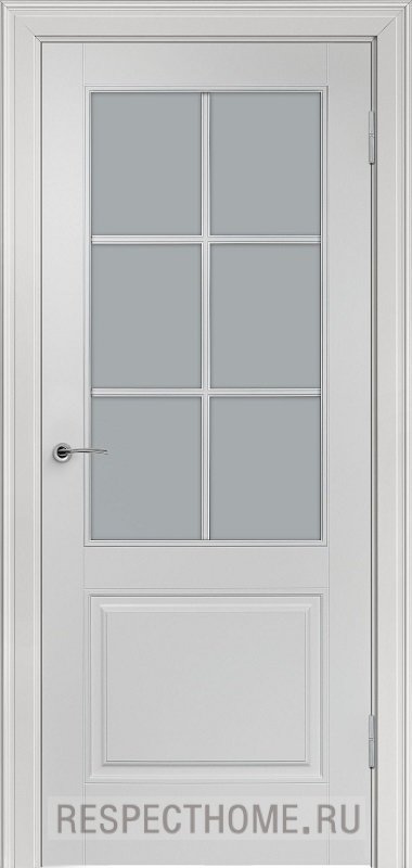 Межкомнатная дверь эмаль светло-серая Potential doors 222.2 Стекло сатинато