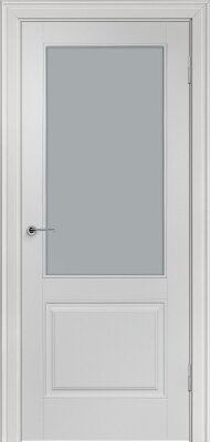 Межкомнатная дверь эмаль светло-серая Potential doors 222 Стекло сатинато