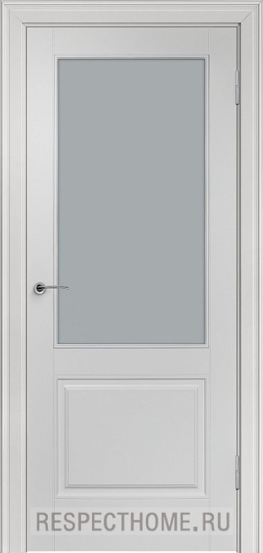 Межкомнатная дверь эмаль светло-серая Potential doors 222 Стекло сатинато
