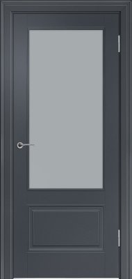 Межкомнатная дверь эмаль чёрная Potential doors 224 Стекло сатинато