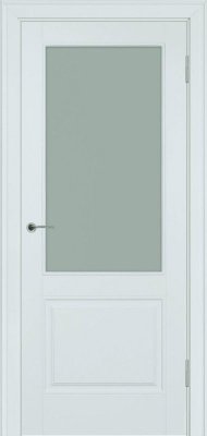 Межкомнатная дверь эмаль серая Potential doors 222 Стекло сатинато