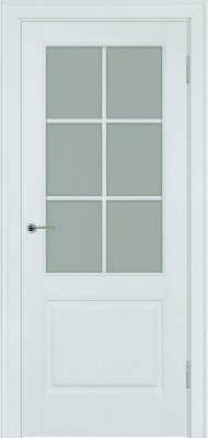 Межкомнатная дверь эмаль серая Potential doors 222.1 Стекло сатинато