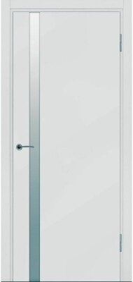 Межкомнатная дверь Potential doors Enamel Flat эмаль светло-серая 50 стекло сатинато