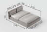 Кровать Cascate Porte Adda, спальное место 1600*2000мм с подъёмным механизмом