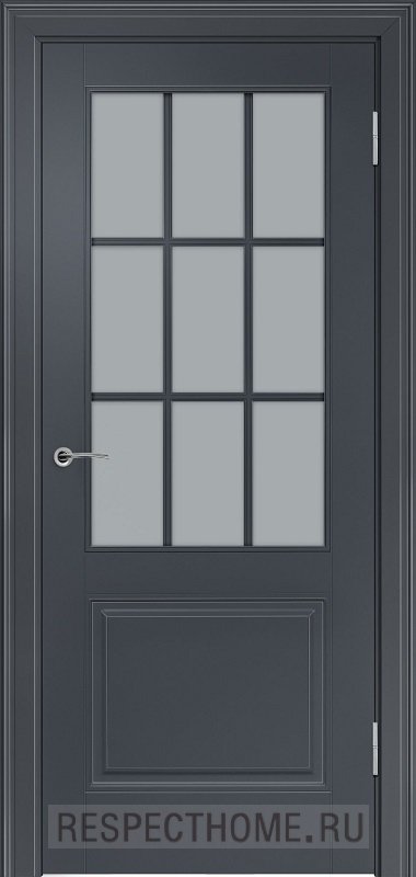 Межкомнатная дверь эмаль чёрная Potential doors 222.2 Стекло сатинато