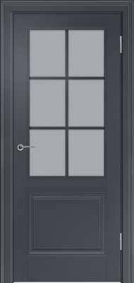 Межкомнатная дверь эмаль чёрная Potential doors 222.1 Стекло сатинато