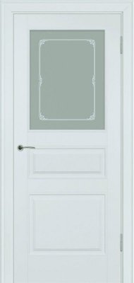 Межкомнатная дверь эмаль серая Potential doors 223 Стекло милора