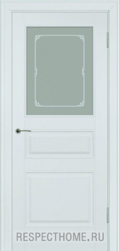 Межкомнатная дверь эмаль серая Potential doors 223 Стекло милора