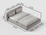 Кровать Cascate, модель Neo, спальное место 1600*2000мм, с подъёмным механизмом
