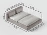 Кровать Cascate Porte Neo, спальное место 1600*2000мм, с подъёмным механизмом