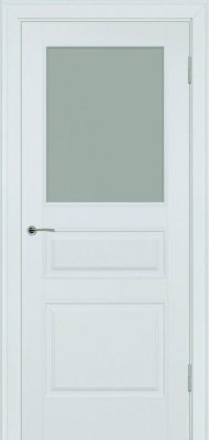 Межкомнатная дверь эмаль серая Potential doors 223 Стекло сатинато