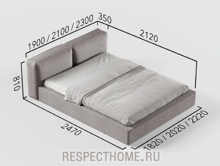 Кровать Cascate Porte Neo, спальное место 1800*2000мм, с подъёмным механизмом