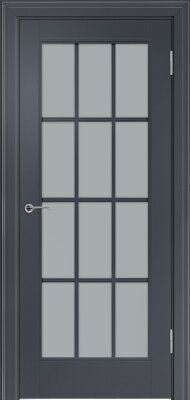 Межкомнатная дверь эмаль чёрная Potential doors 221.2 Стекло сатинато