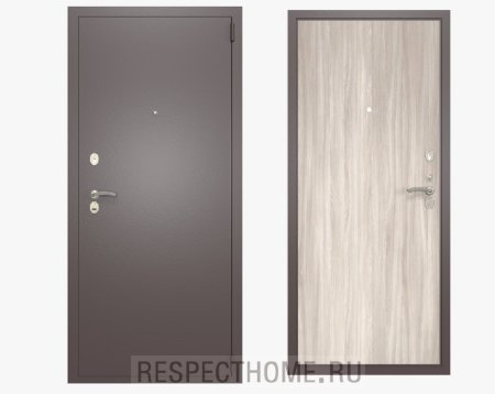 Входная дверь Гардиан ДС9 Коричневый баклажан, плёнка ПВХ Ясень шимо