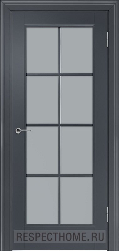Межкомнатная дверь эмаль чёрная Potential doors 221.1 Стекло сатинато