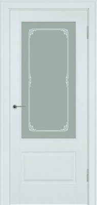 Межкомнатная дверь эмаль серая Potential doors 224 Стекло милора