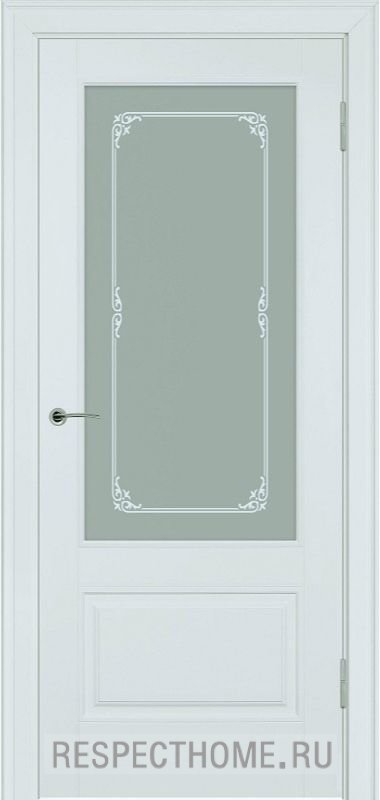 Межкомнатная дверь эмаль серая Potential doors 224 Стекло милора